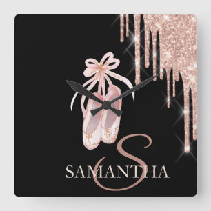 Relógio Quadrado Unidades de Literatura Dourada do Másque Chic Ele