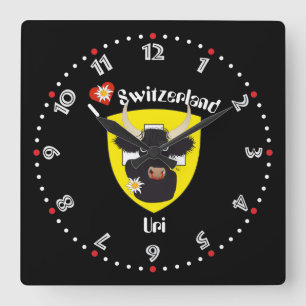 Relógio Quadrado Uri Suíça Suisse Svizzera Svizra Switzerland