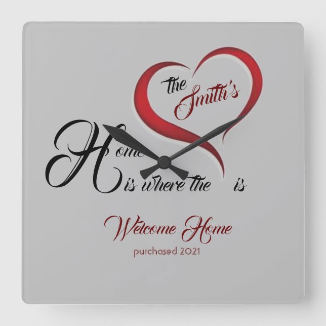 Relógio Quadrado Uso doméstico (Frente)