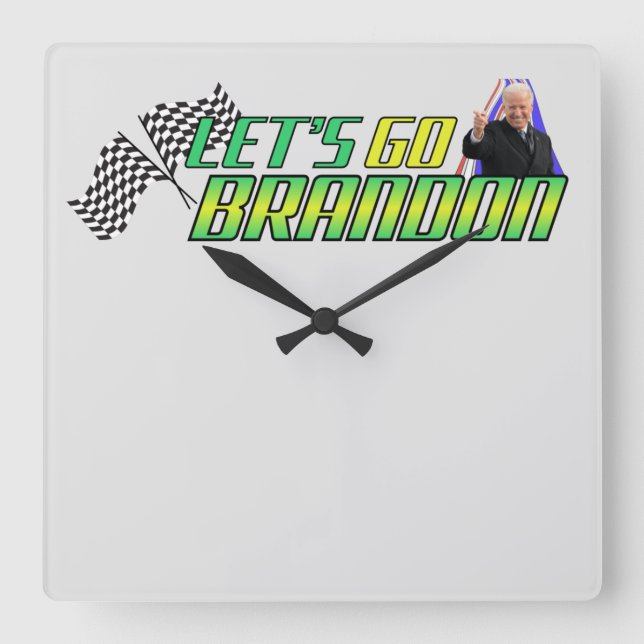 Relógio Quadrado Vamos Go Brandon (Frente)