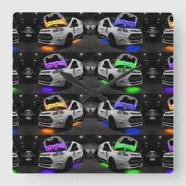 Relógio Quadrado Van Colorido