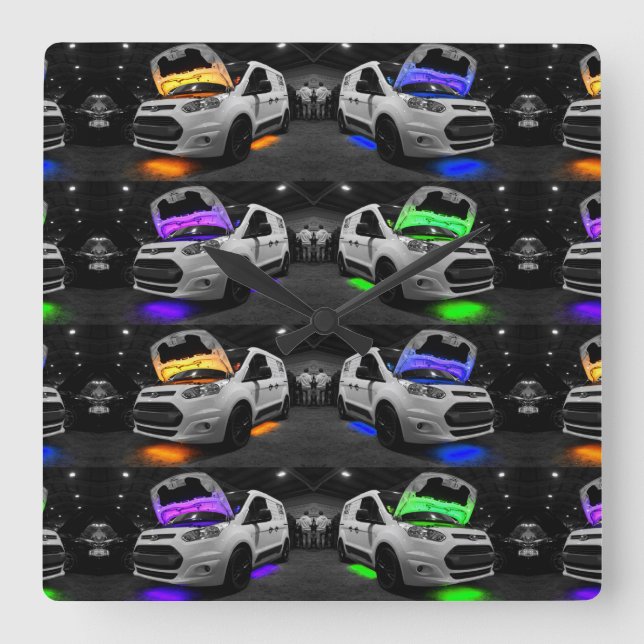 Relógio Quadrado Van Colorido (Frente)