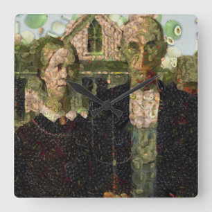 Relógio Quadrado Vegan Gothic Fine Art Spoof