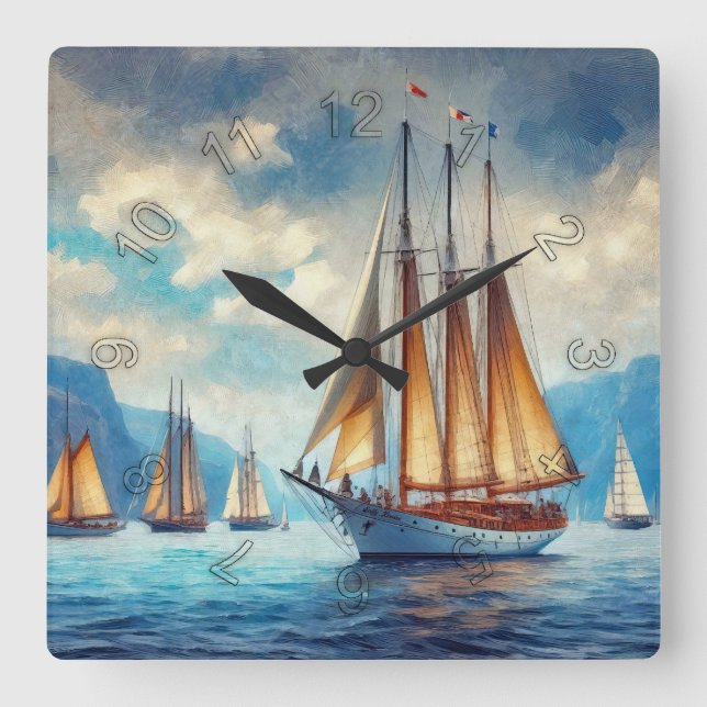 Relógio Quadrado vela (Frente)