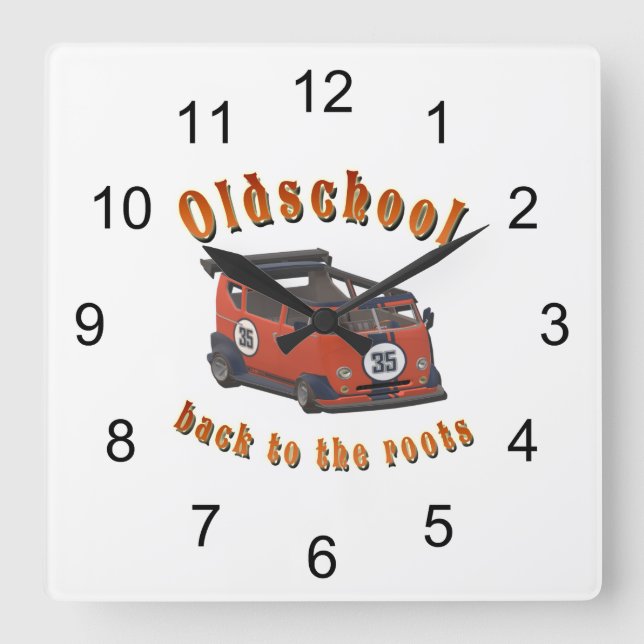 Relógio Quadrado Velocidade da velha escola - ​ de volta às raízes! (Frente)