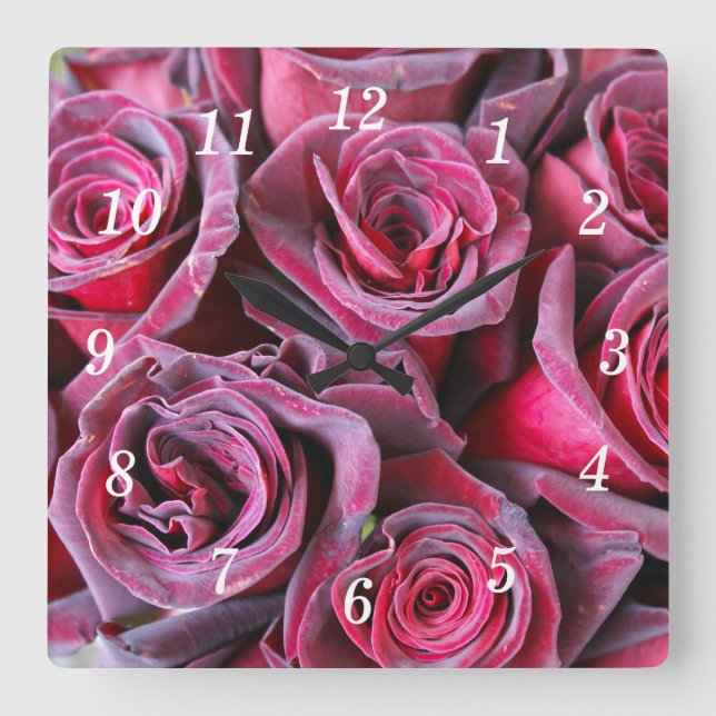 Relógio Quadrado Velvet Beauty Wall Clock (Frente)
