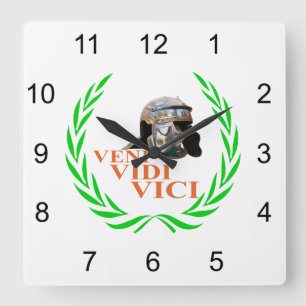 Relógio Quadrado Veni Vidi Vici