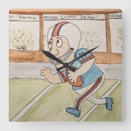 Relógio Quadrado Ventilador de futebol