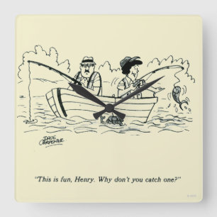 Relógio Quadrado Viagem de Pesca