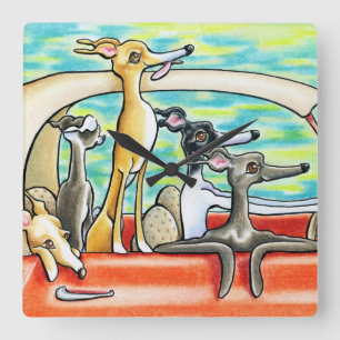 Relógio Quadrado Viagem por estrada por Andie