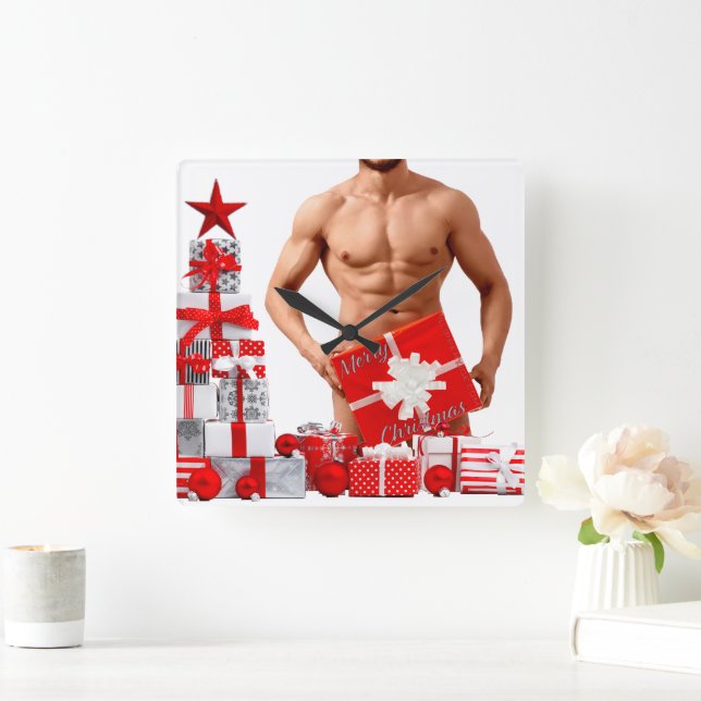 Relógio Quadrado Vias de NatalJoe orgulho gay presentes LGBTQIA (Lar)