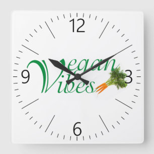 Relógio Quadrado Víbes do Vegan