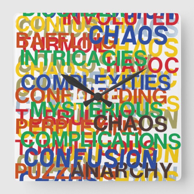 Relógio Quadrado Vida (Frente)