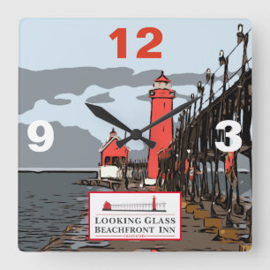 RELÓGIO QUADRADO VIDRO