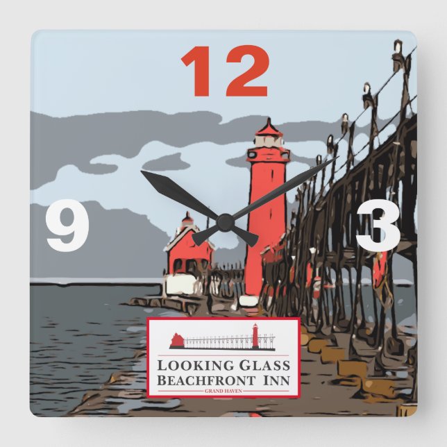 RELÓGIO QUADRADO VIDRO (Frente)