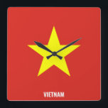 Relógio Quadrado Vietnam Flag Dazzling Patriotic<br><div class="desc">Iran Flag Dazzling Patriotic Square Wall Clock in the colors and the elements of the Iran national flag covering the front of the clock. National flag colors are complemented with the text "Iran" on the bottom. Text is fully customizable using "Customize it!" feature. Feel free to change it, remove it...</div>