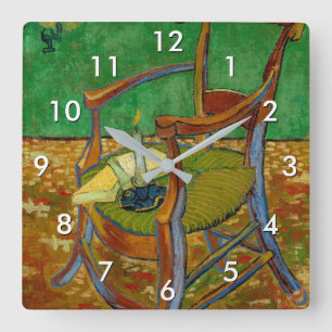 Relógio Quadrado Vincent van Gogh - Poltrona de Paul Gauguin