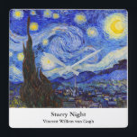 Relógio Quadrado Vincent Willem van Gogh, "Starry Night"<br><div class="desc">私 はGoghが き な 人 好 の た め に こ の 製 品 を em 作 em り em ま em し em た</div>