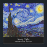Relógio Quadrado Vincent Willem van Gogh, "Starry Night"<br><div class="desc">私 はGoghが き な 人 好 の た め に こ の 製 品 を em 作 em り em ま em し em た</div>