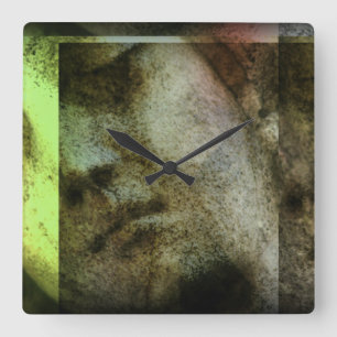 Relógio Quadrado Vintage Angelic Statue Facial Square Clock