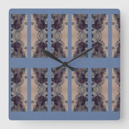 Relógio Quadrado Vintage Azul