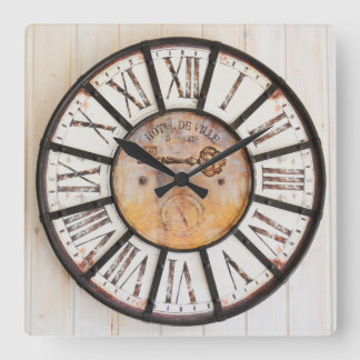 Relógio Quadrado VINTAGE CLOCK | numeração romana