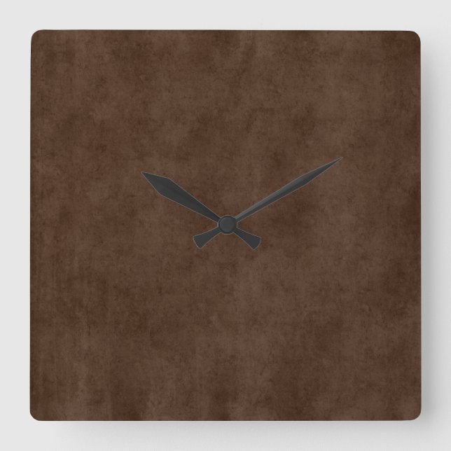 Relógio Quadrado Vintage Espresso Castanho Escuro - Pergaminho Anti (Frente)