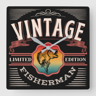 RELÓGIO QUADRADO VINTAGE FISHERMAN EDIÇÃO LIMITADA
