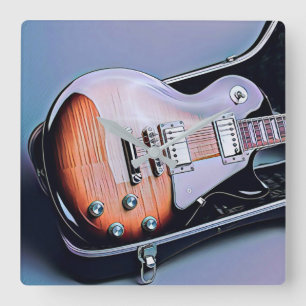 Relógio Quadrado Vintage guitarist birthday gift