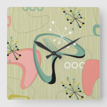 Vintage Meio século Modern Sputnik Rosa Verde