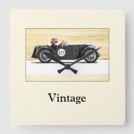 Relógio Quadrado Vintage Racing