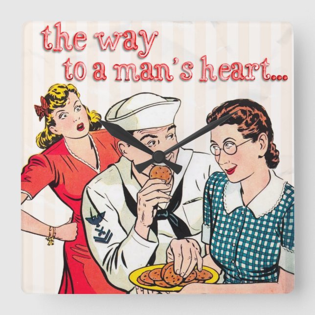 Relógio Quadrado Vintage Sailor (Frente)