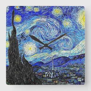 Relógio Quadrado Vintage Sky Night Starry Night
