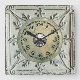 Relógio Quadrado Vintage Steampunk Metal Junk