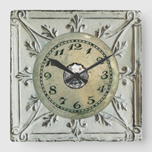 Relógio Quadrado Vintage Steampunk Metal Junk