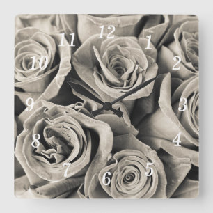 Relógio Quadrado Vintage Velvet Beauty Wall Clock