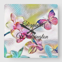 Vintage Watercolor de Flores Vermelhas Rosa