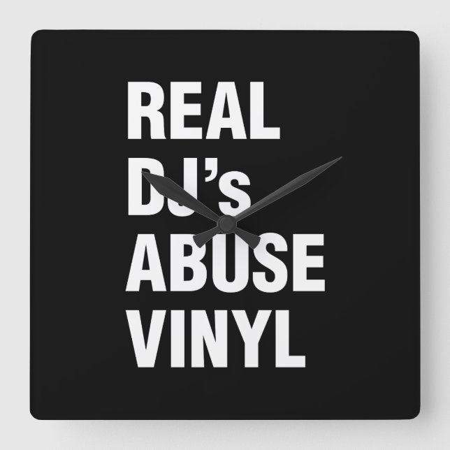 RELÓGIO QUADRADO VINYL DE ABUSO DO REAL DJ (Frente)