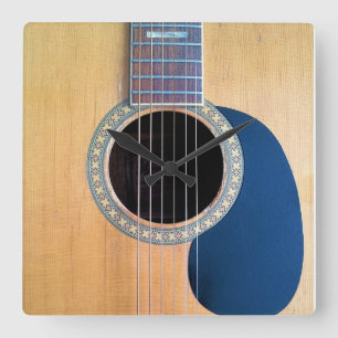 Relógio Quadrado Violão de 6 Cordas Acústica Dreadnwing