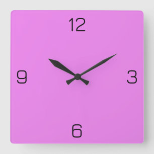 Relógio Quadrado Violet / Lavanda Magenta EE82EE - Opção por nome
