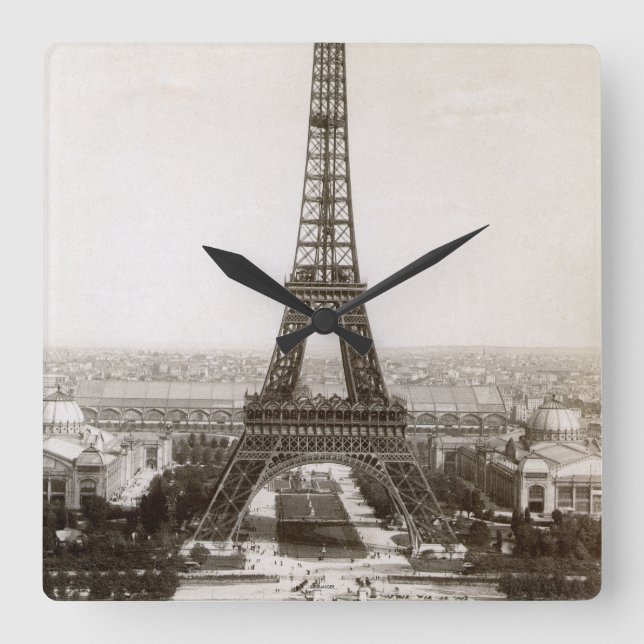Relógio Quadrado Vista Da Torre Eiffel, 1900 (Frente)