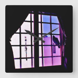 Relógio Quadrado Vista de Pombo