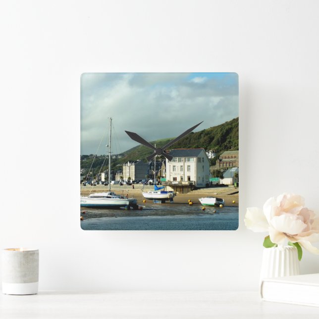 RELÓGIO QUADRADO VISTAS DE WALES (Lar)