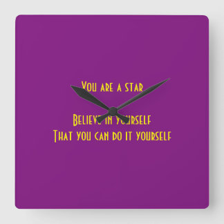 Relógio Quadrado Você é uma estrela