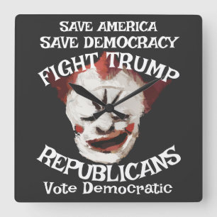 Relógio Quadrado Vote Político Patriótico Trump Partido Republicano