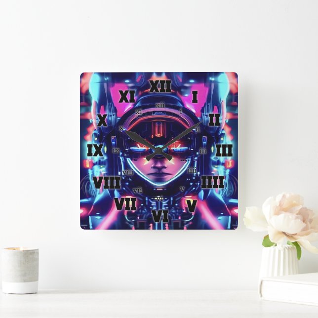 Relógio Quadrado W4VE DESIGHN. | "Processual" ~ [49 / 50] ・ (Lar)