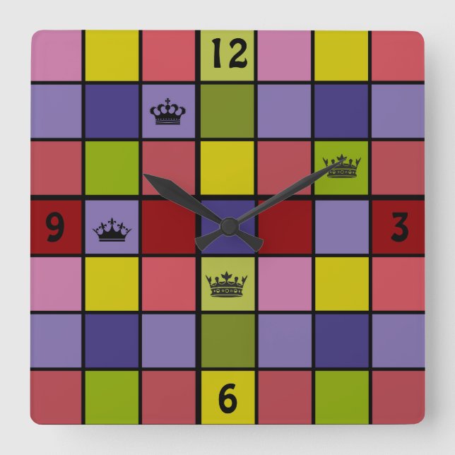 Relógio Quadrado Wall Art & Décor > Clocks (Frente)