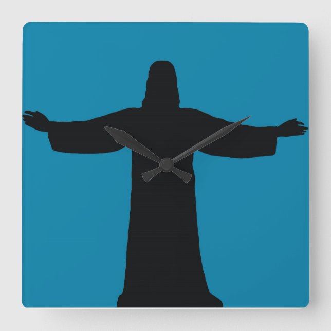 Relógio Quadrado Wall Clock    jesus christ  (Frente)