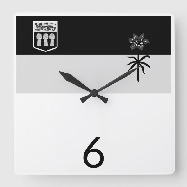 Relógio Quadrado Wall clock - Saskatchewan (Frente)