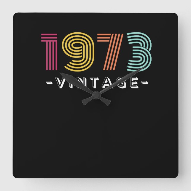 Relógio Quadrado Wall clock Square Vintage 1973 (Frente)